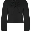 Ricki's Shirts & Blouses*Abine Long Sleeve Round Neck Tie Top | PIECES