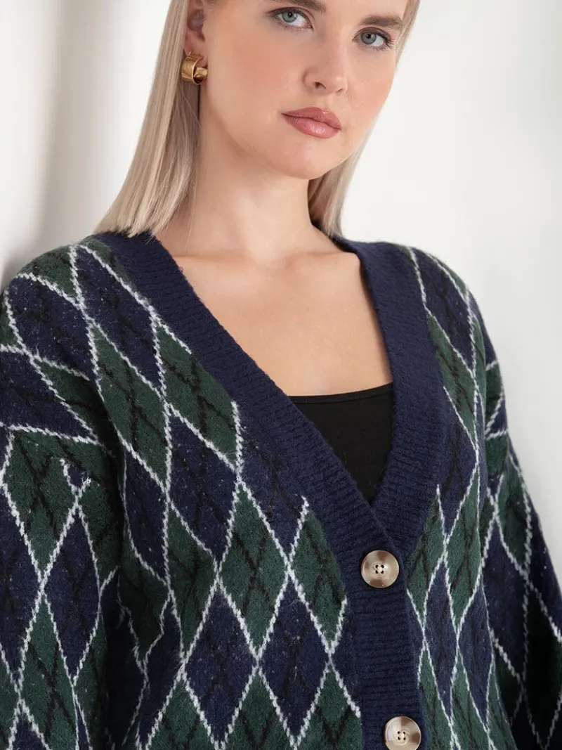 argyle_button_front_cardi_2-1.webp Ricki's Sweaters & Cardigans*Argyle Button Front Cardigan