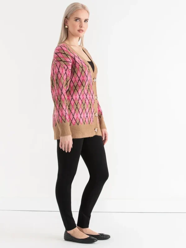 Ricki's Sweaters & Cardigans*Argyle Button Front Cardigan
