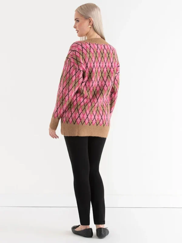 Ricki's Sweaters & Cardigans*Argyle Button Front Cardigan