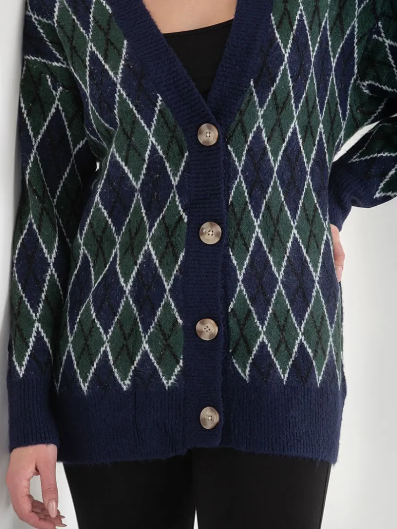 argyle_button_front_cardi_5-1.webp Ricki's Sweaters & Cardigans*Argyle Button Front Cardigan