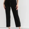 Ricki's Crops & Capris | Pants*Belted Straight Crop Pant in Scuba Crepe