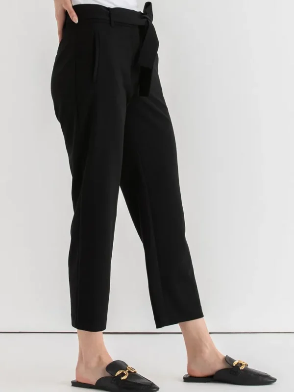 Ricki's Crops & Capris | Pants*Belted Straight Crop Pant in Scuba Crepe