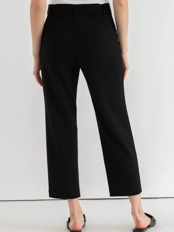 Ricki's Crops & Capris | Pants*Belted Straight Crop Pant in Scuba Crepe