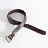 Ricki's Belts*Black Belt with Double Square Buckle