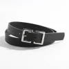 Ricki's Belts*Black Belt with Double Square Buckle