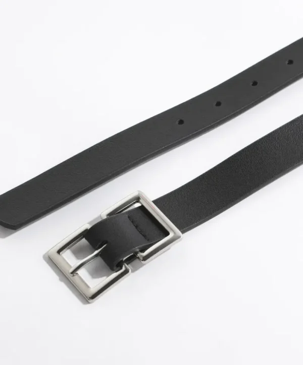 Ricki's Belts*Black Belt with Double Square Buckle