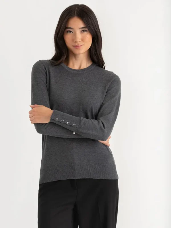 Ricki's Sweaters & Cardigans*Cashmere Blend Sweater with Rivet Detail