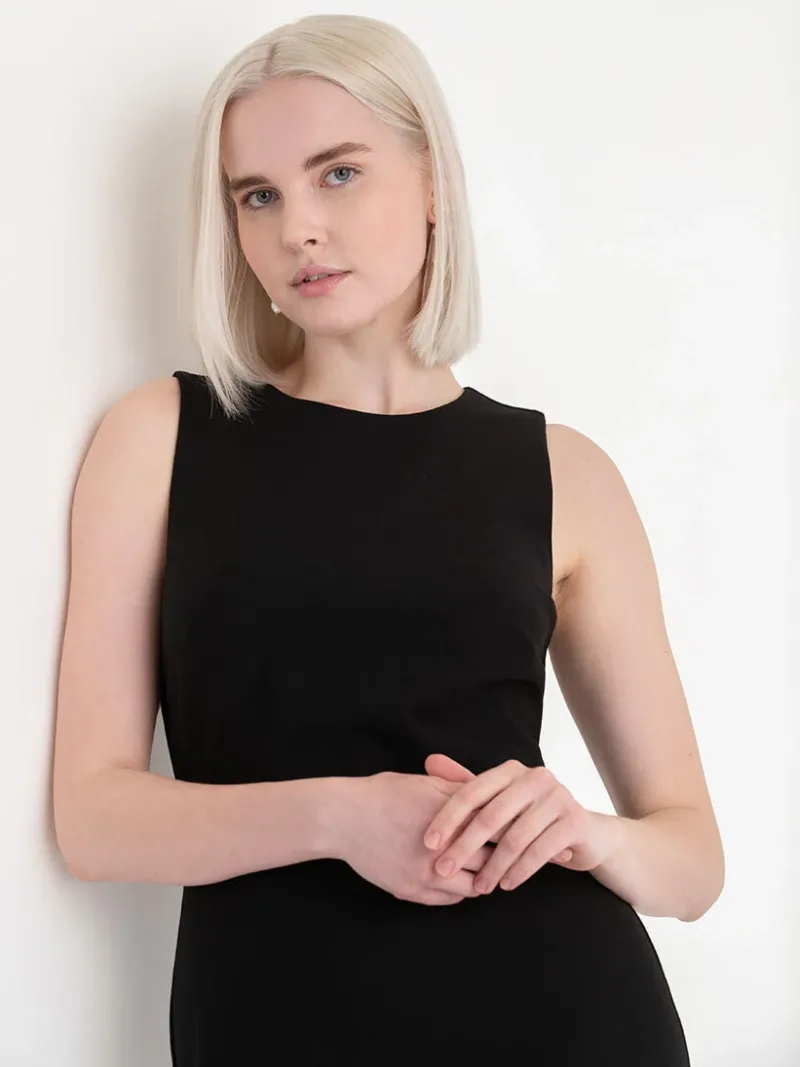 celeste_crew_neck_pencil__1.webp Ricki's Maxi & Midi Dresses*Celeste Crew Neck Pencil Dress in Luxe Ponte