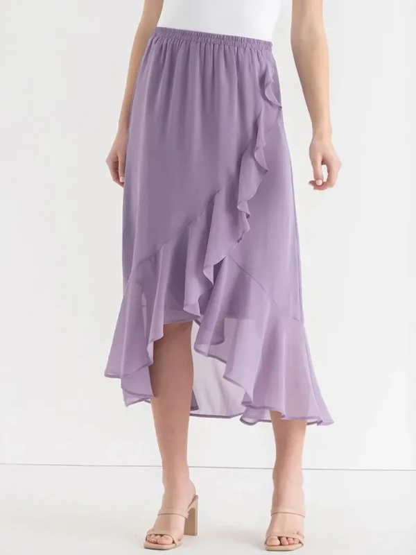 Ricki's Skirts & Shorts*Chiffon Ruffle Midi Skirt