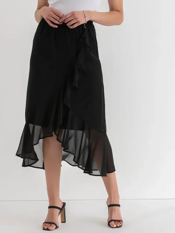 Ricki's Skirts & Shorts*Chiffon Ruffle Midi Skirt