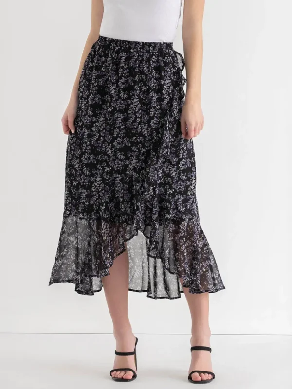 Ricki's Skirts & Shorts*Chiffon Ruffle Midi Skirt