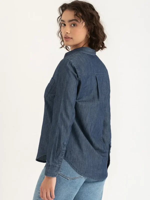 Ricki's Shirts & Blouses*Classic Fit Denim Button-Up Shirt