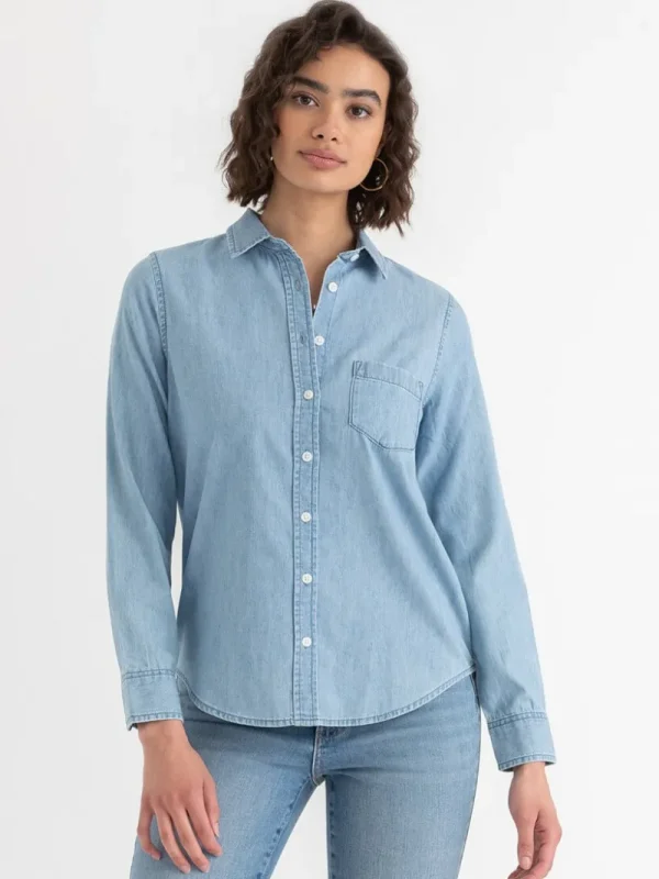 Ricki's Shirts & Blouses*Classic Fit Denim Button-Up Shirt