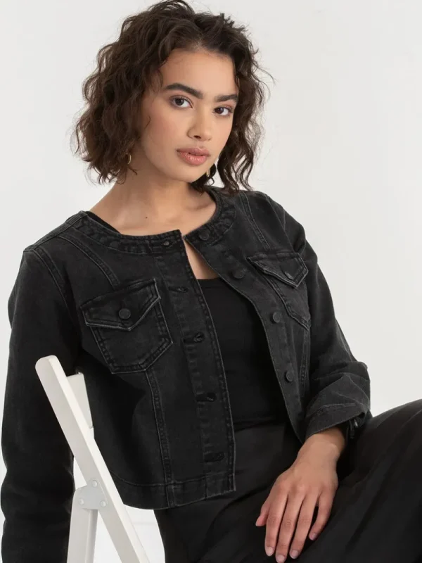 Ricki's Coats & Jackets*Collarless Denim Jacket