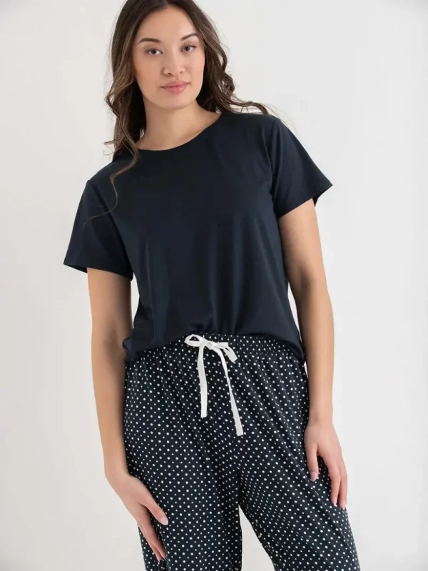 Ricki's Sleepwear*Crew Neck T-Shirt with Pants Sleepset