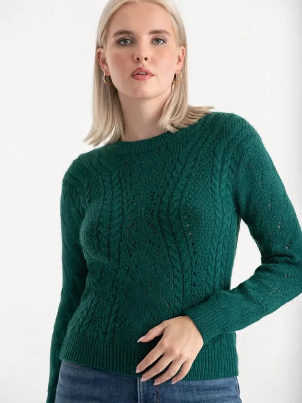 Ricki's Sweaters & Cardigans*Crewneck Cable Knit Sweater