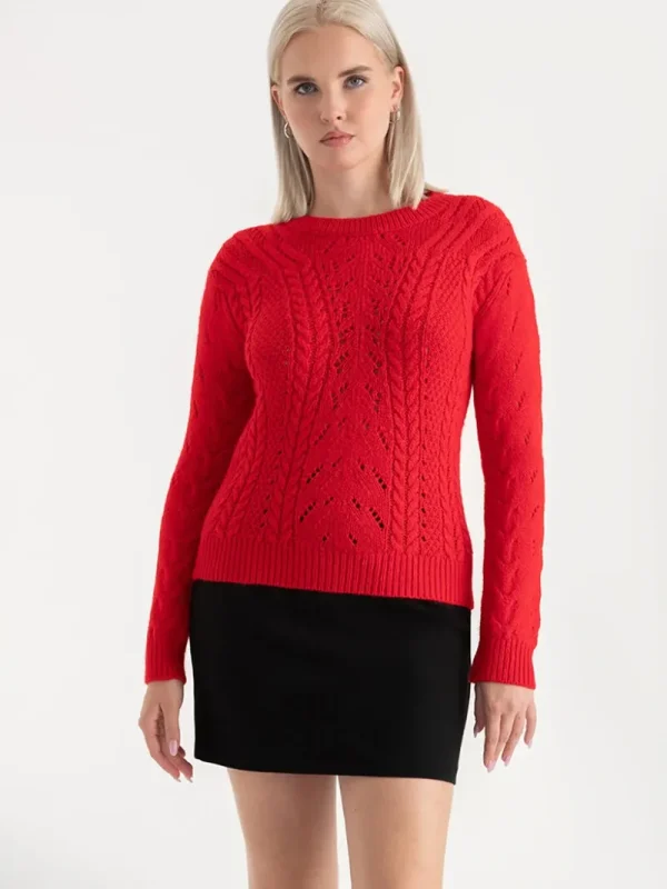 Ricki's Sweaters & Cardigans*Crewneck Cable Knit Sweater