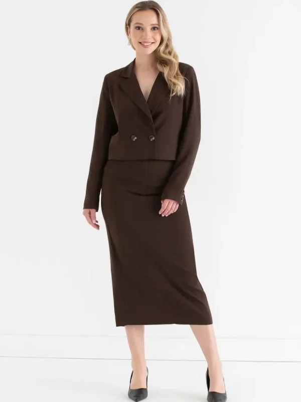 Ricki's Blazers*Crop Blazer in Crepe