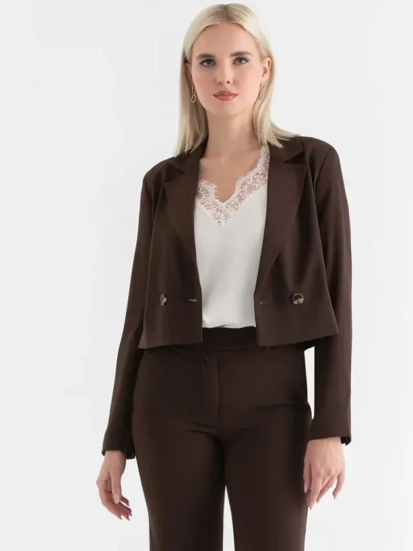 Ricki's Blazers*Crop Blazer in Crepe