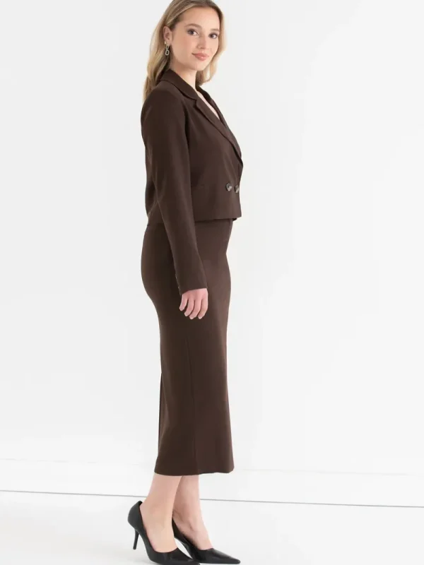 Ricki's Blazers*Crop Blazer in Crepe