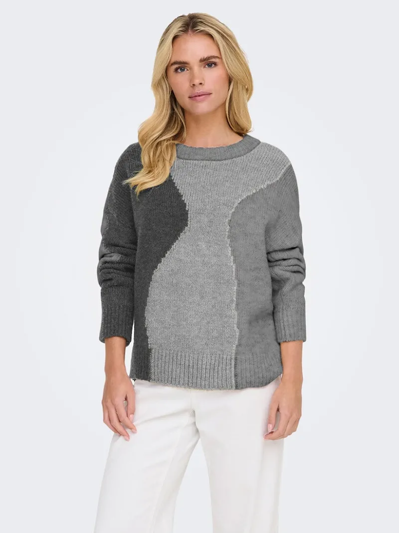 curved_colour_block_sweat_0.webp Ricki's Sweaters & Cardigans*Curved Colour Block Sweater | Only