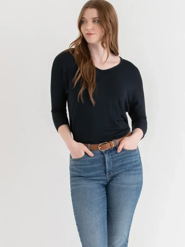 Ricki's Tees & Tanks*Easy V-Neck Hacci Knit Top