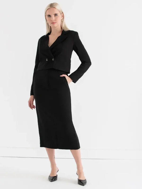 Ricki's Skirts & Shorts*Evan Crepe Midi Skirt