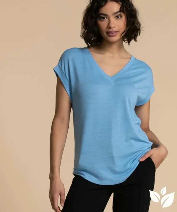 Ricki's Tees & Tanks*Extend V-Neck Hacci T-Shirt