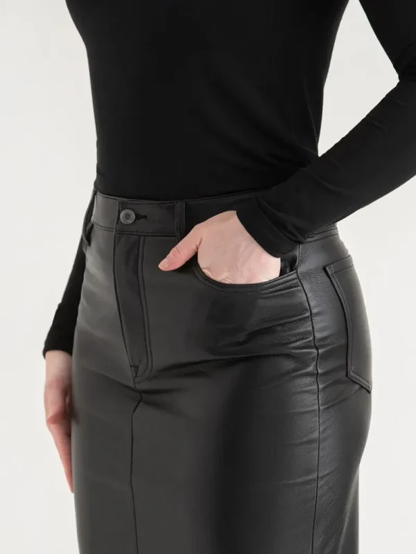 Ricki's Skirts & Shorts*Faux Leather Midi Skirt