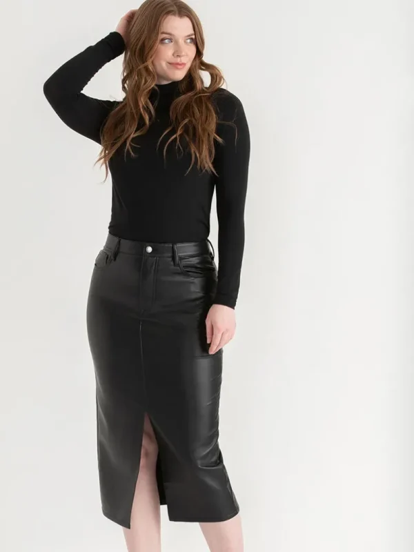 Ricki's Skirts & Shorts*Faux Leather Midi Skirt