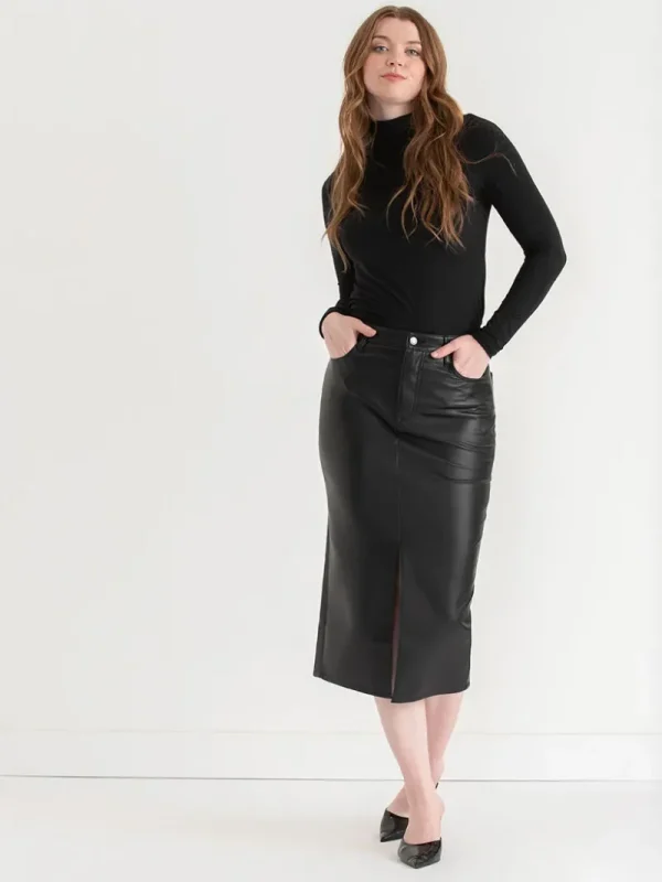 Ricki's Skirts & Shorts*Faux Leather Midi Skirt