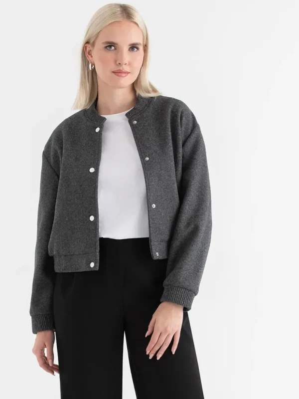 Ricki's Coats & Jackets*Felt Bomber Jacket