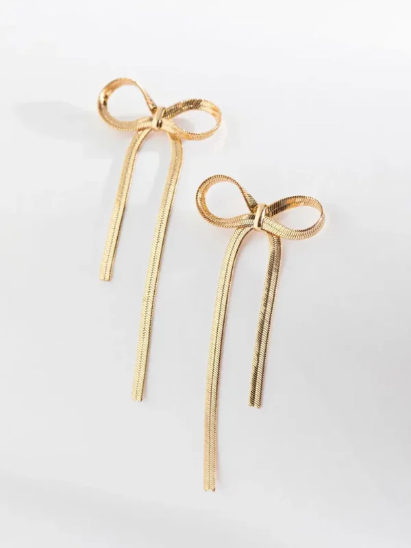 Ricki's Earrings*Flat Chain Bow Earrings
