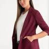 Ricki's Blazers*Hampton 3/4 Ruched Sleeve Ponte Blazer