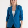 Ricki's Blazers*Hampton 3/4 Ruched Sleeve Ponte Blazer