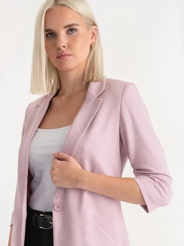 Ricki's Blazers*Hampton 3/4 Ruched Sleeve Ponte Blazer