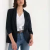 Ricki's Blazers*Hampton 3/4 Ruched Sleeve Ponte Blazer