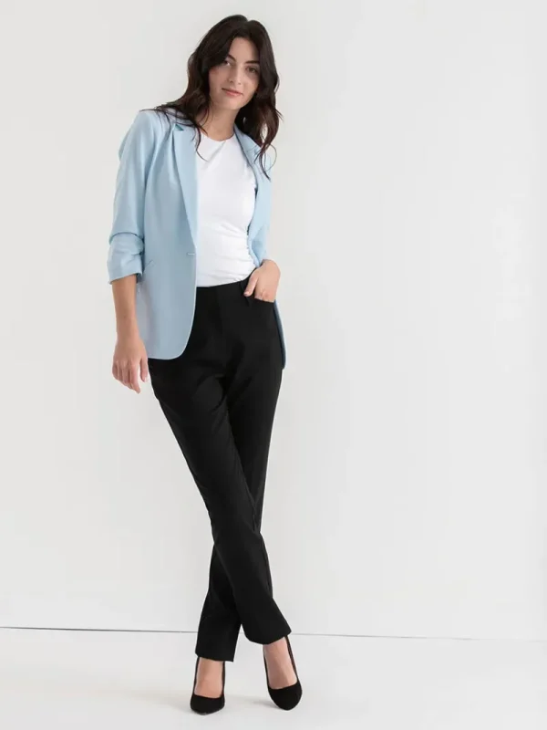 Ricki's Blazers*Hampton 3/4 Ruched Sleeve Ponte Blazer