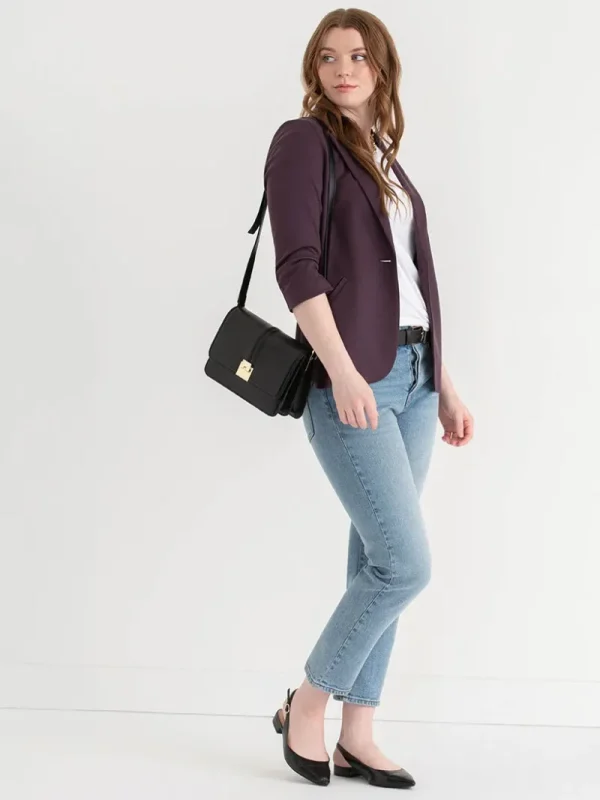 Ricki's Blazers*Hampton 3/4 Ruched Sleeve Ponte Blazer