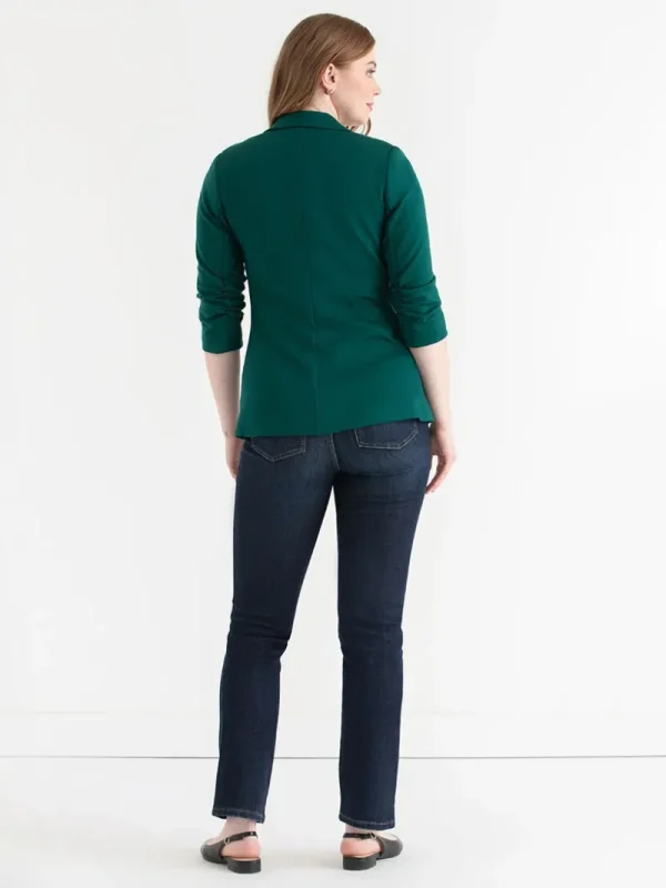 Ricki's Blazers*Hampton 3/4 Ruched Sleeve Ponte Blazer