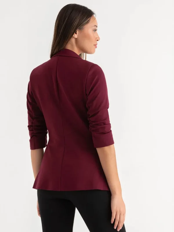 Ricki's Blazers*Hampton 3/4 Ruched Sleeve Ponte Blazer