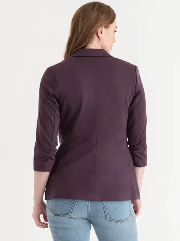 Ricki's Blazers*Hampton 3/4 Ruched Sleeve Ponte Blazer