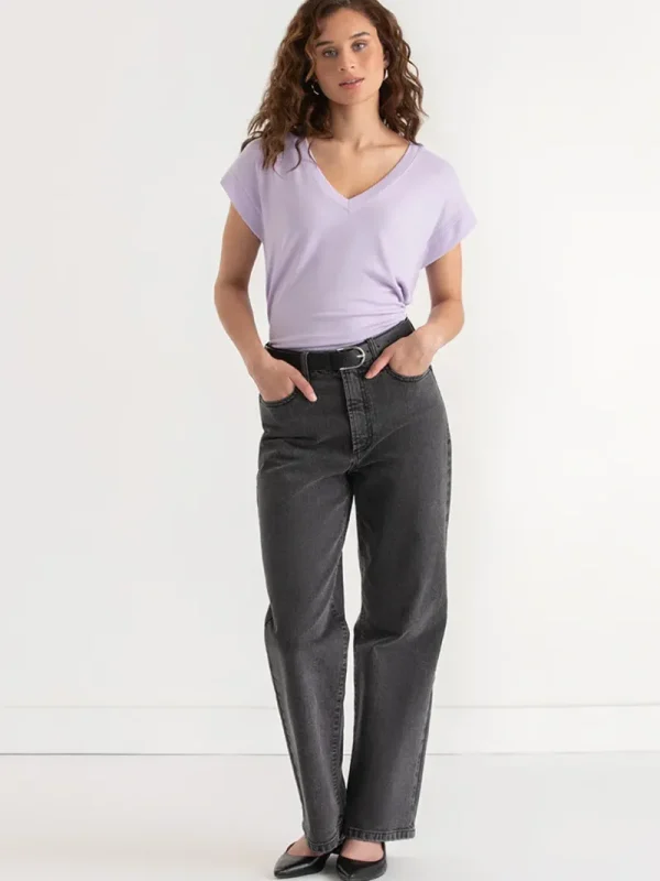 Ricki's Tees & Tanks*Holly V-Neck Hacci Top