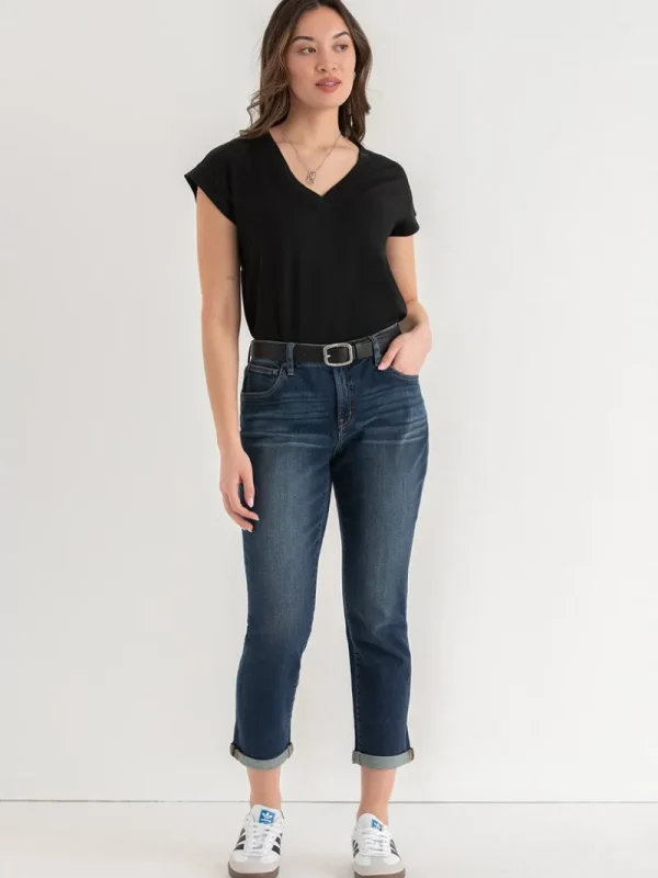 Ricki's Tees & Tanks*Holly V-Neck Hacci Top