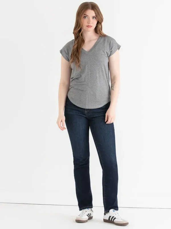 Ricki's Tees & Tanks*Holly V-Neck Hacci Top