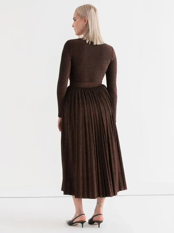 Ricki's Skirts & Shorts*Jersey Metallic Pleated Skirt