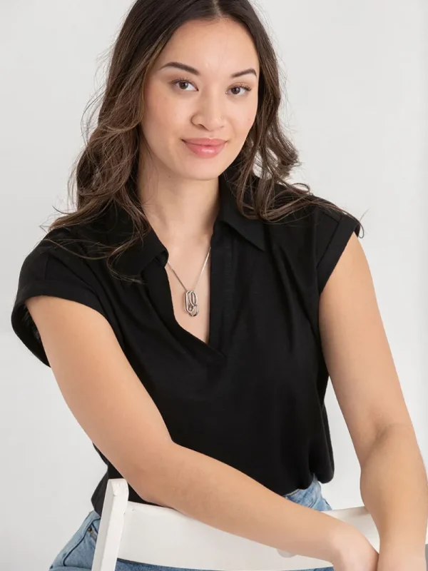 Ricki's Tees & Tanks*Johnny Collar Tee