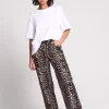 Ricki's Jeans*Juicy Wide Leg Leopard Jeans | Only