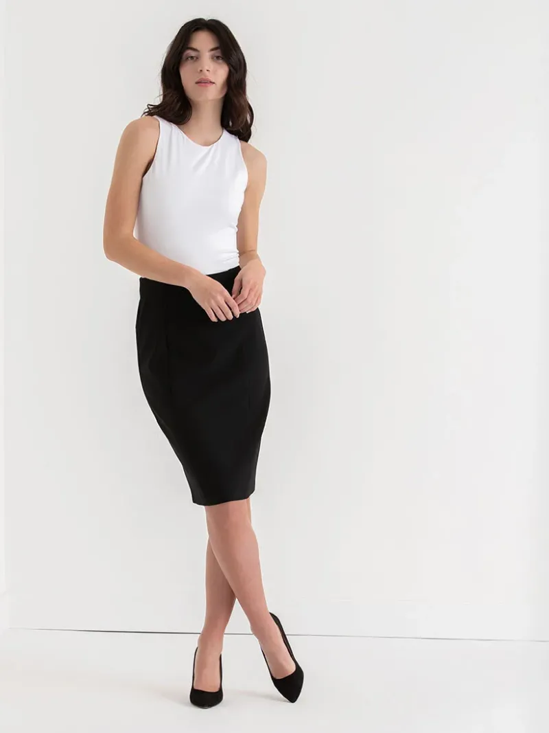knee_length_pencil_skirt__4.webp Ricki's Skirts & Shorts*Knee Length Pencil Skirt in Luxe Ponte